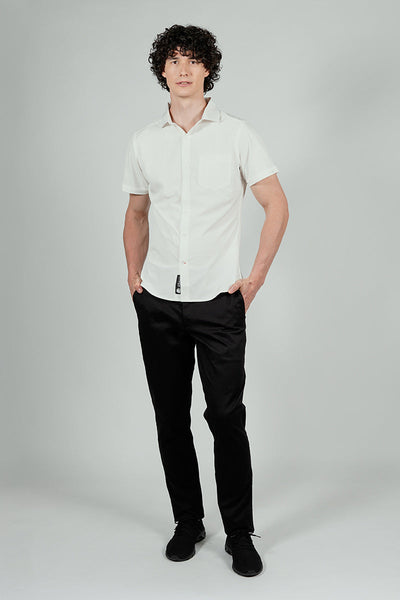 Canada Weather Gear Travel Collection Basic Button Up Casual Shirt - White
