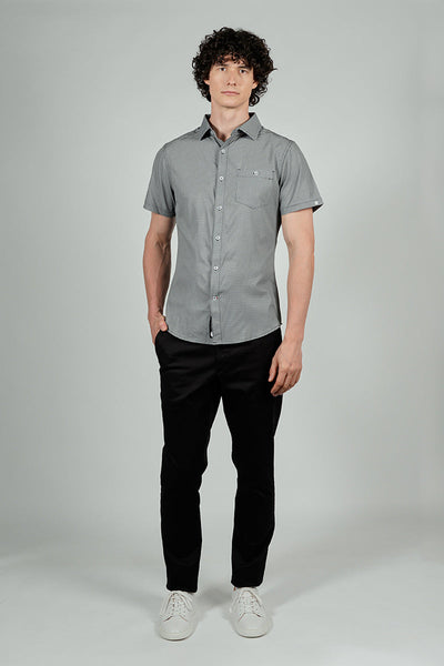 Canada Weather Gear Travel Collection Patterned Button Up Casual Shirt - White