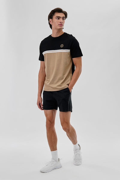 Canada Weather Gear Striped Colour Block Tee - Black - Mens Tees & Tank Tops - Canada Weather Gear