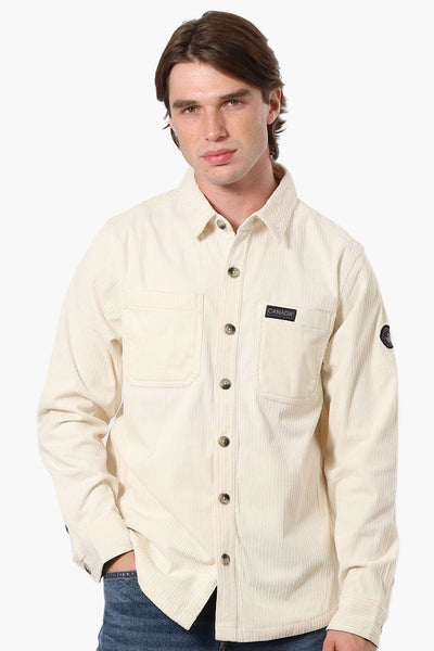 Canada Weather Gear Corduroy Casual Shirt - Cream - Mens Casual Shirts - Canada Weather Gear