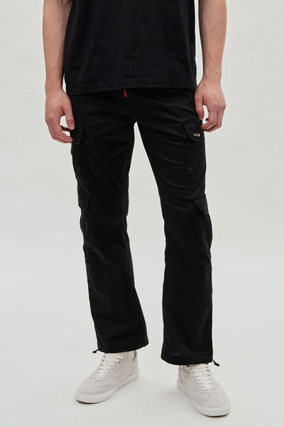 Canada Weather Gear Adventure Bound Tie Waist Cargo Pocket Pants - Black - Mens Pants - Canada Weather Gear