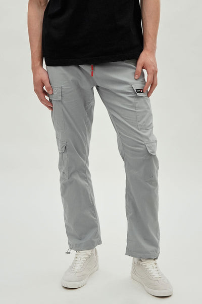 Canada Weather Gear Adventure Bound Tie Waist Cargo Pocket Pants - Grey - Mens Pants - Canada Weather Gear