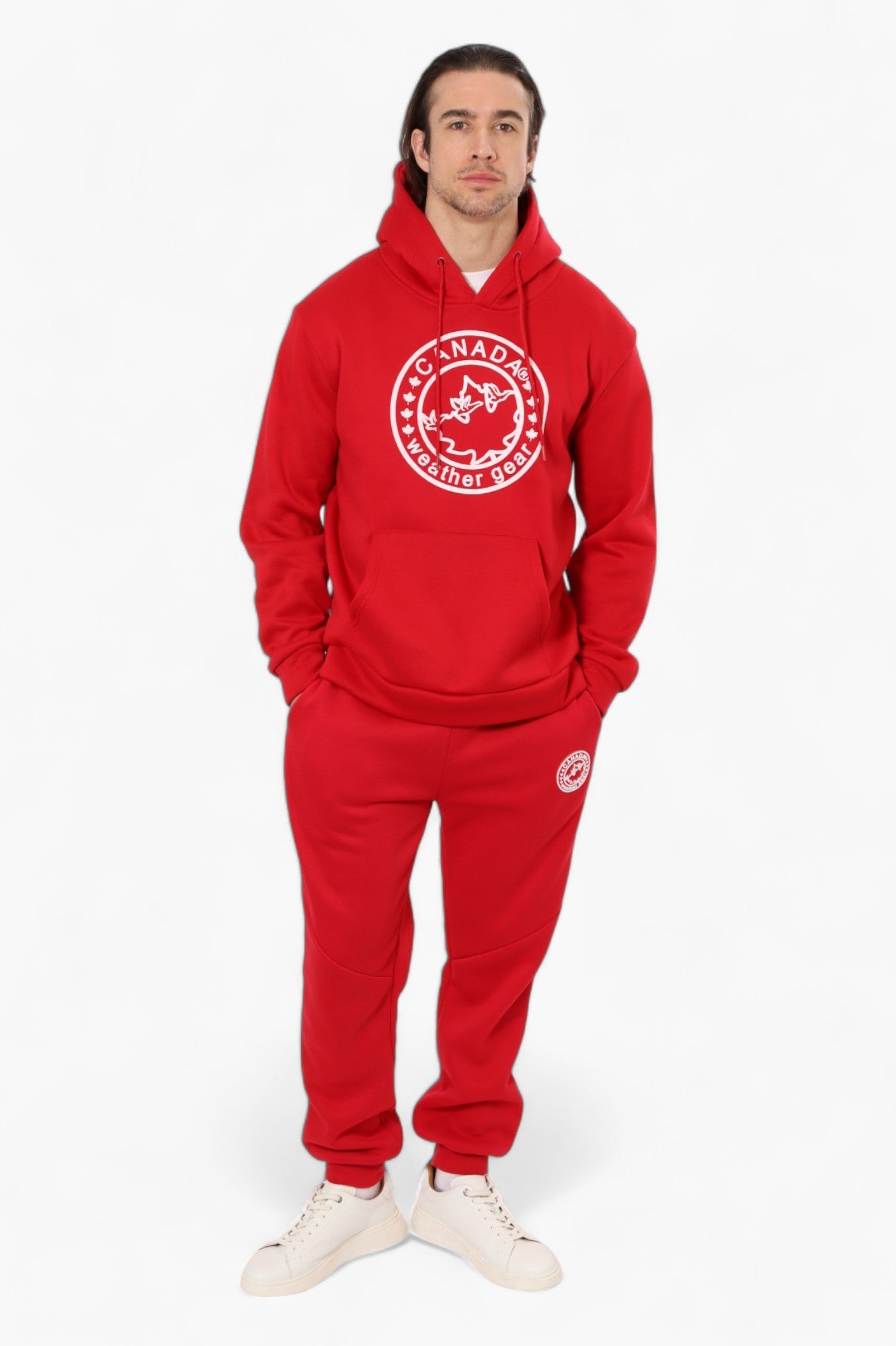 Canada Weather Gear Solid Tie Waist Joggers - Red - Mens Joggers & Sweatpants - Canada Weather Gear