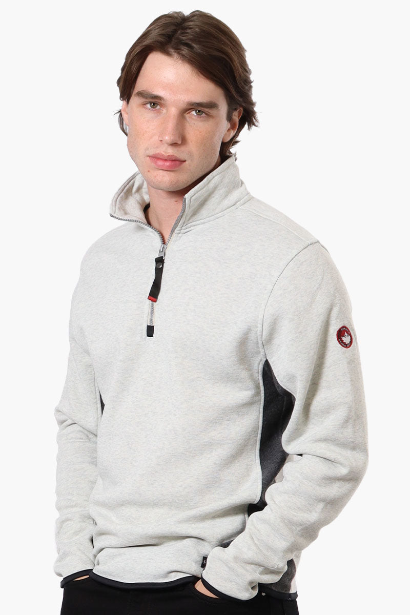 Canada Weather Gear Solid Half Zip Sweatshirt - White - Mens Hoodies & Sweatshirts - Canada Weather Gear