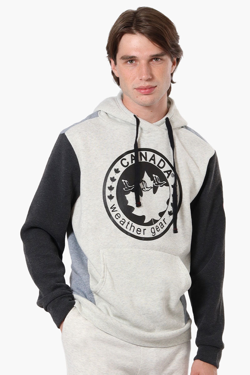 Canada Weather Gear Colour Block Hoodie - Stone - Mens Hoodies & Sweatshirts - Canada Weather Gear