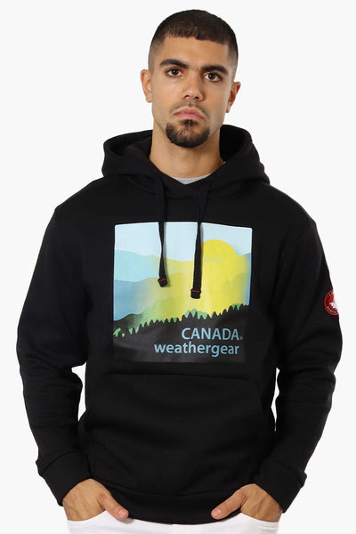 Canada Weather Gear Forest Graphic Hoodie - Black - Mens Hoodies & Sweatshirts - Canada Weather Gear