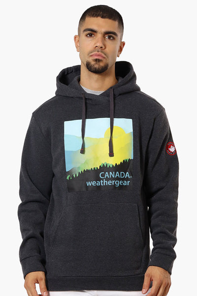 Canada Weather Gear Forest Graphic Hoodie - Grey - Mens Hoodies & Sweatshirts - Canada Weather Gear