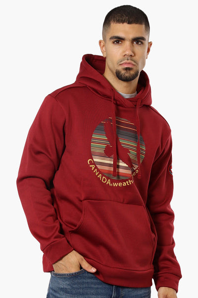 Canada Weather Gear Eagle Graphic Hoodie - Burgundy - Mens Hoodies & Sweatshirts - Canada Weather Gear