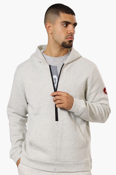 Canada Weather Gear Logo Zipper Detail Hoodie - Stone - Mens Hoodies & Sweatshirts - Canada Weather Gear