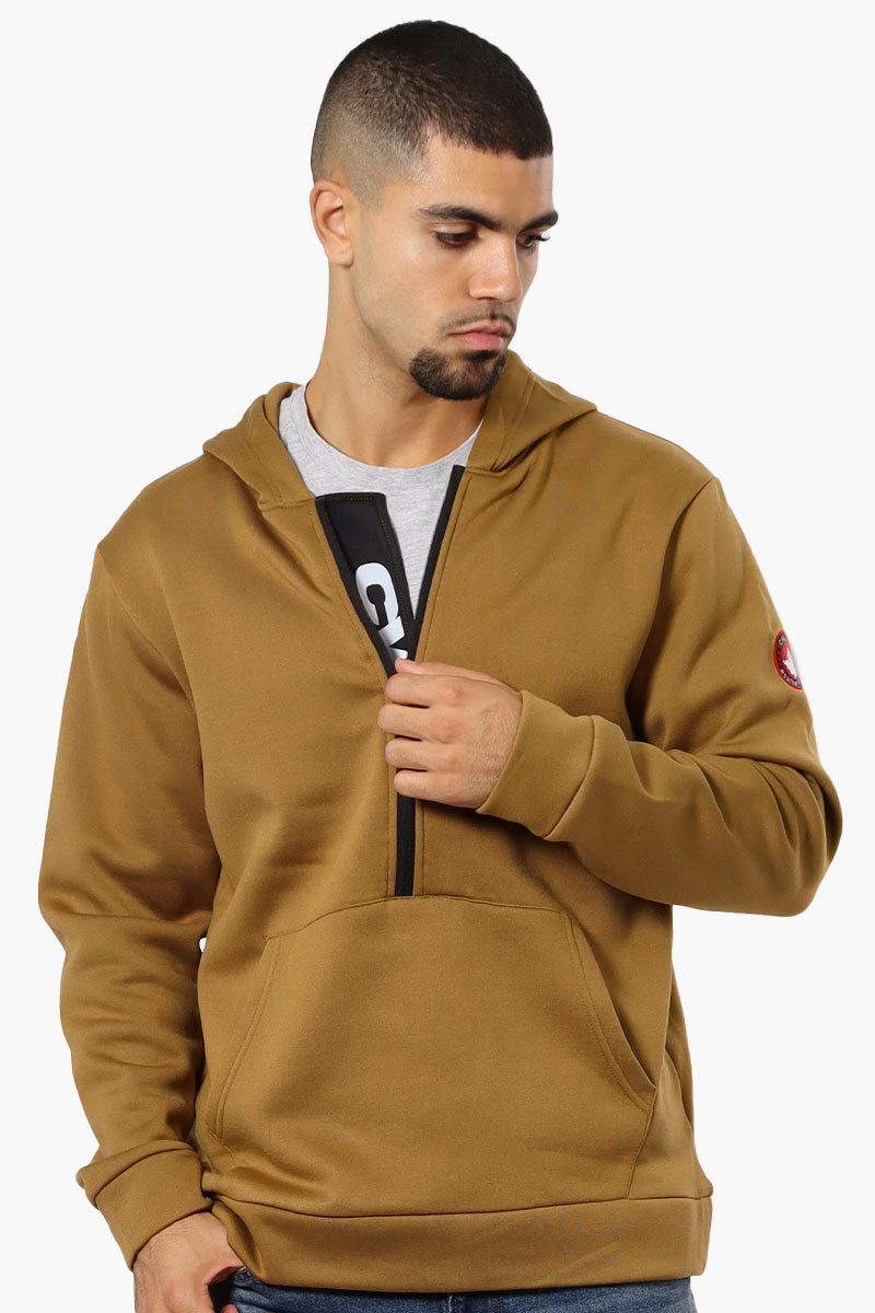 Canada Weather Gear Logo Zipper Detail Hoodie - Brown - Mens Hoodies & Sweatshirts - Canada Weather Gear