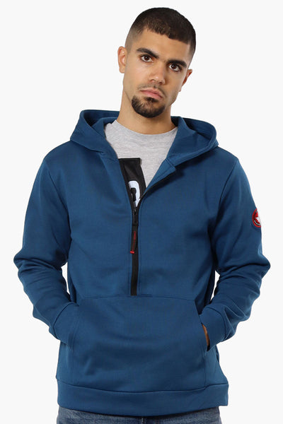 Canada Weather Gear Logo Zipper Detail Hoodie - Navy - Mens Hoodies & Sweatshirts - Canada Weather Gear