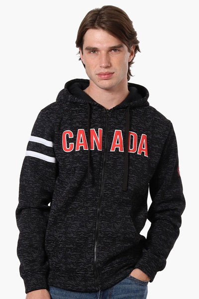 Canada Weather Gear Sleeve Stripe Zip Up Hoodie - Black - Mens Hoodies & Sweatshirts - Canada Weather Gear