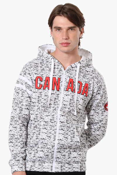 Canada Weather Gear Sleeve Stripe Zip Up Hoodie - White - Mens Hoodies & Sweatshirts - Canada Weather Gear