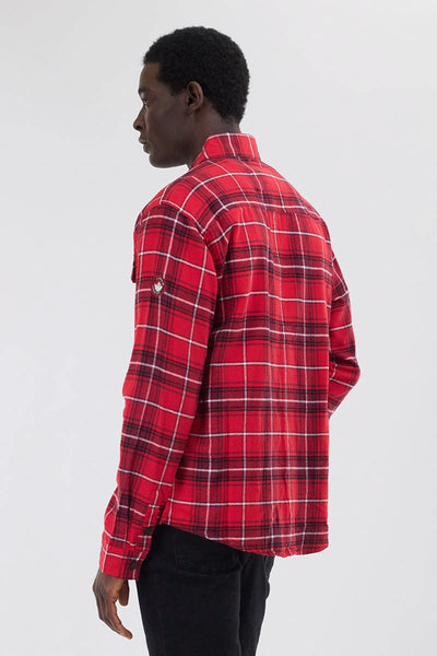 Canada Weather Gear Flannel Button Up Casual Shirt - Red - Mens Casual Shirts - Canada Weather Gear