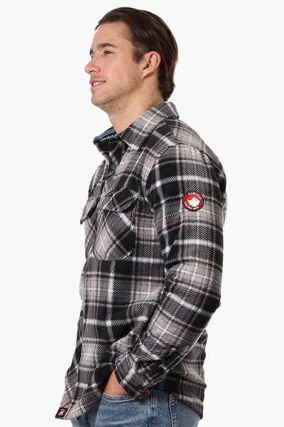 Canada Weather Gear Plaid Fleece Button Up Shacket - Black