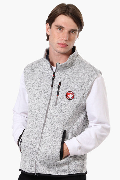 Canada Weather Gear Full Zip Fleece Vest - Grey - Mens Vests - Canada Weather Gear