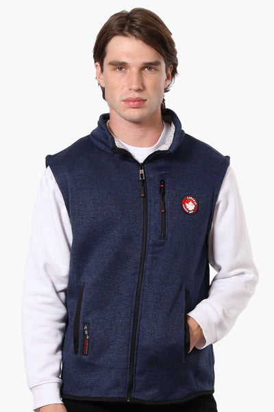 Canada Weather Gear Full Zip Fleece Vest - Navy - Mens Vests - Canada Weather Gear