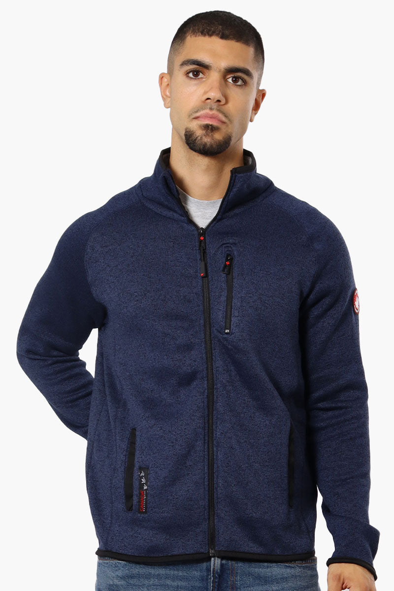 Canada Weather Gear Fleece Full Zip Lightweight Jacket - Navy - Mens Lightweight Jackets - Canada Weather Gear