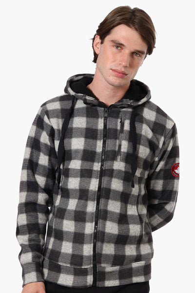 Canada Weather Gear Plaid Fleece Lined Lightweight Jacket - Black - Mens Lightweight Jackets - Canada Weather Gear