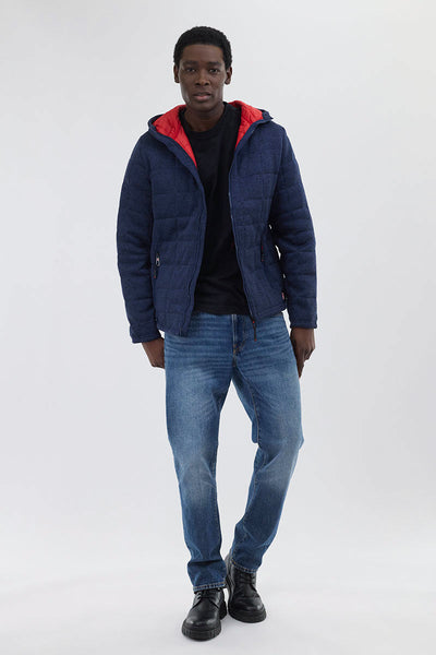 Canada Weather Gear Zip Up Hooded Lightweight Jacket - Navy - Mens Lightweight Jackets - Canada Weather Gear