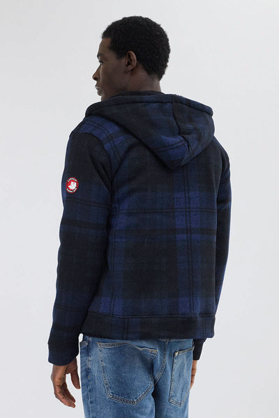 Canada Weather Gear Hooded Sherpa Lined Lightweight Jacket - Navy - Mens Lightweight Jackets - Canada Weather Gear