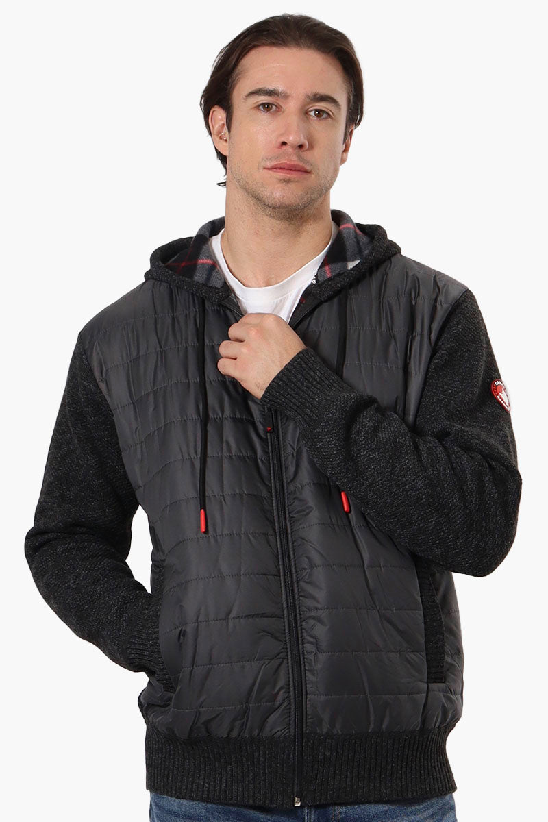 Canada Weather Gear Hooded Fleece Lined Lightweight Jacket - Black - Mens Lightweight Jackets - Canada Weather Gear