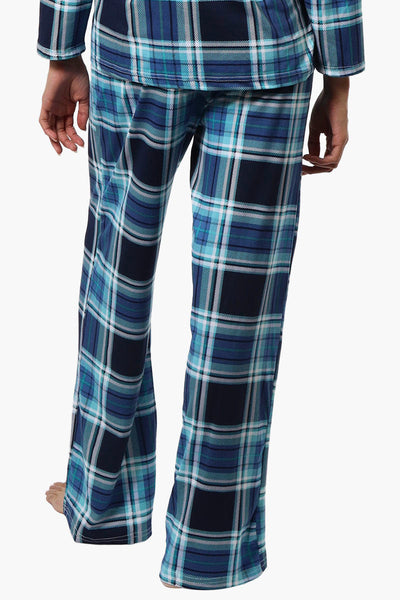 Canada Weather Gear Plaid Wide Leg Pajama Pants - Blue - Womens Pajamas - Canada Weather Gear