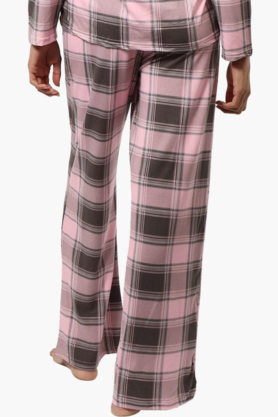 Canada Weather Gear Plaid Wide Leg Pajama Pants - Pink - Womens Pajamas - Canada Weather Gear