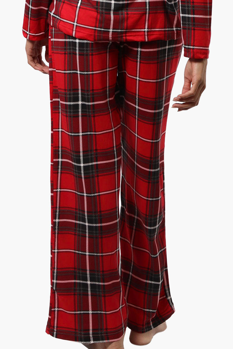 Canada Weather Gear Plaid Wide Leg Pajama Pants - Red - Womens Pajamas - Canada Weather Gear