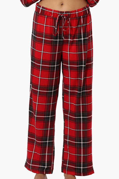 Canada Weather Gear Plaid Wide Leg Pajama Pants - Red - Womens Pajamas - Canada Weather Gear