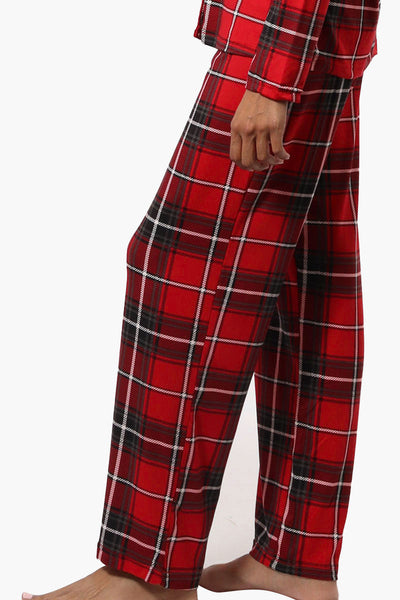 Canada Weather Gear Plaid Wide Leg Pajama Pants - Red - Womens Pajamas - Canada Weather Gear