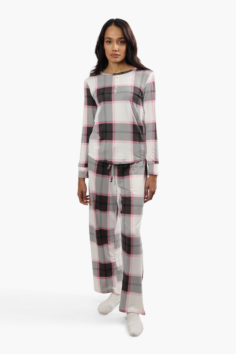 Canada Weather Gear Plaid Print Pajama Pants - Pink - Womens Pajamas - Canada Weather Gear