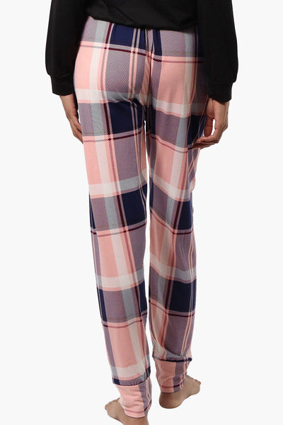 Canada Weather Gear Plaid Tie Waist Jogger Pajama Pants - Pink - Womens Pajamas - Canada Weather Gear