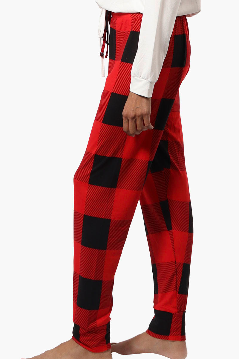 Canada Weather Gear Plaid Tie Waist Jogger Pajama Pants - Red - Womens Pajamas - Canada Weather Gear