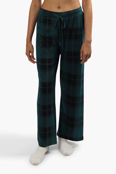 Canada Weather Gear Plaid Print Pajama Pants - Teal - Womens Pajamas - Canada Weather Gear