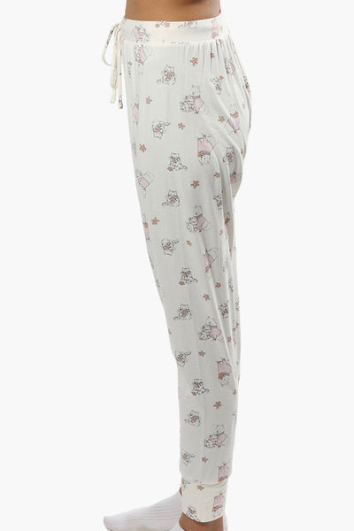 Cuddly Canuckies Pet Print Pajama Pants - White - Womens Pajamas - Canada Weather Gear