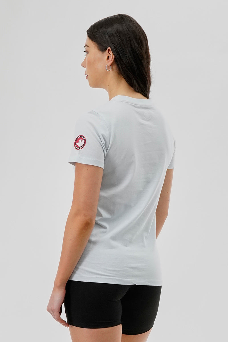 Canada Weather Gear Maple Leaf Print Tee - Aqua - Womens Tees & Tank Tops - Canada Weather Gear