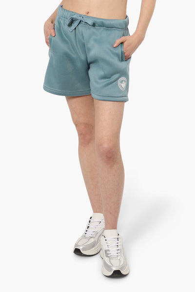 Canada Weather Gear Solid Tie Waist Shorts - Teal - Womens Shorts & Capris - Canada Weather Gear