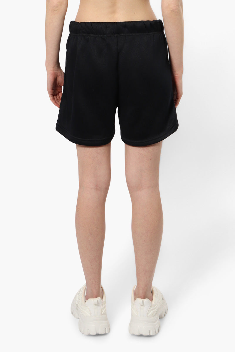 Super Triple Goose Solid Tie Waist Shorts - Black - Womens Shorts & Capris - Canada Weather Gear
