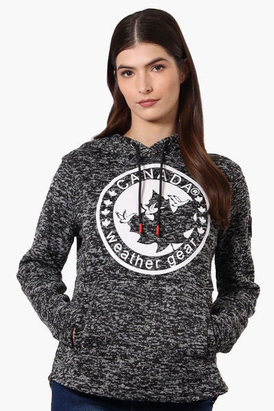 Canada Weather Gear Chest Logo Fleece Hoodie - Black - Womens Hoodies & Sweatshirts - Canada Weather Gear