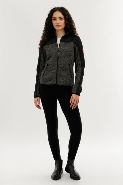 Canada Weather Gear Zip Up Knit Lightweight Jacket - Black - Womens Lightweight Jackets - Canada Weather Gear