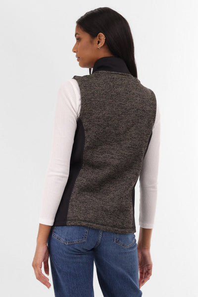 Canada Weather Gear Fleece Zip Up Vest - Black - Womens Vests - Canada Weather Gear