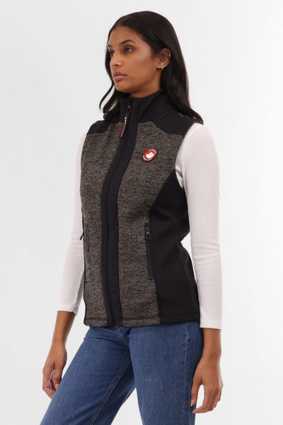 Canada Weather Gear Fleece Zip Up Vest - Black - Womens Vests - Canada Weather Gear