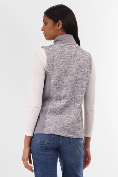 Canada Weather Gear Fleece Zip Up Vest - Grey - Womens Vests - Canada Weather Gear