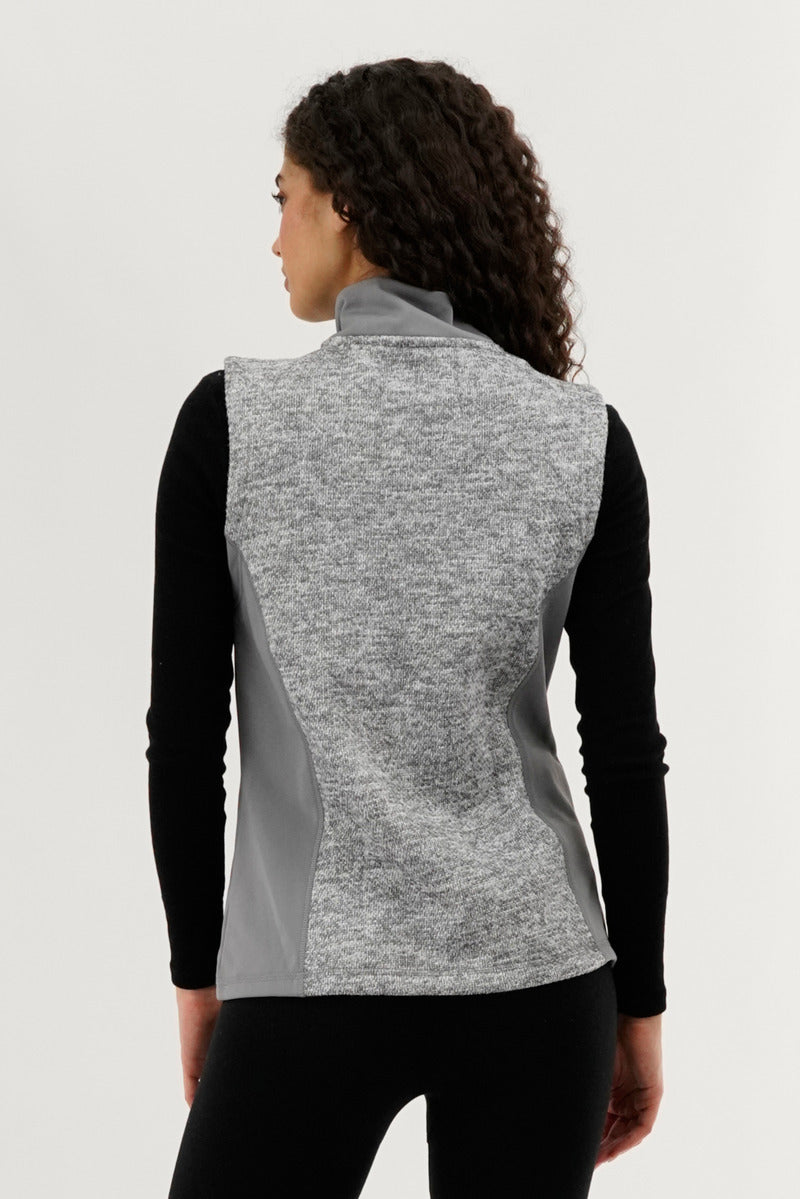 Canada Weather Gear Fleece Zip Up Vest - Grey - Womens Vests - Canada Weather Gear