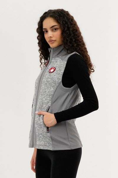Canada Weather Gear Fleece Zip Up Vest - Grey - Womens Vests - Canada Weather Gear