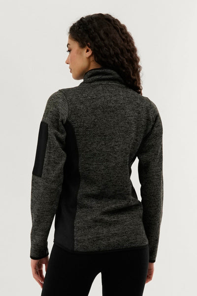 Canada Weather Gear Zip Up Sleeve Pocket Fleece Lightweight Jacket - Black - Womens Lightweight Jackets - Canada Weather Gear