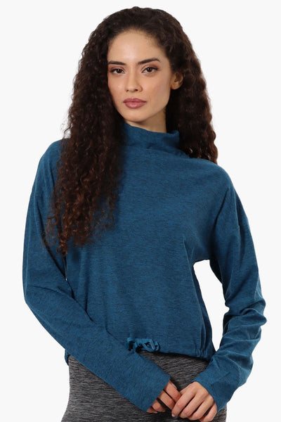 Canada Weather Gear Cowl Neck Long Sleeve Top - Navy - Womens Long Sleeve Tops - Canada Weather Gear