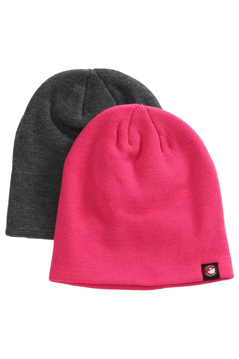 Canada Weather Gear 2 Pack Beanie Hat - Pink - Mens Hats - Canada Weather Gear