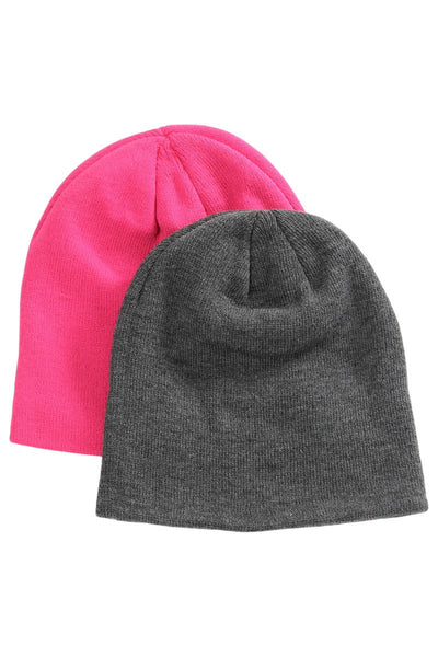 Canada Weather Gear 2 Pack Beanie Hat - Pink - Mens Hats - Canada Weather Gear